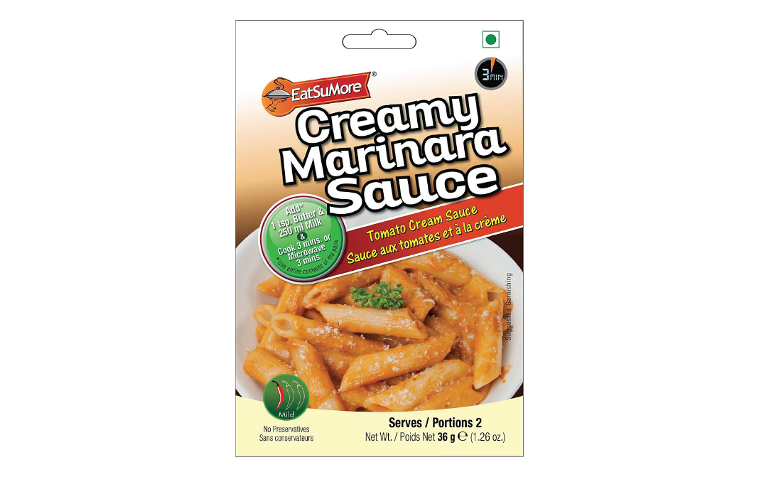 EatSuMore Creamy Marinara Sauce    Pack  36 grams